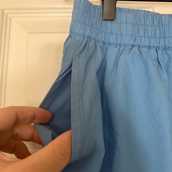 LMND Chiara Short - Azure Blue Pockets Elastic Waist Medium Gym Activewear - Picture 2 of 4